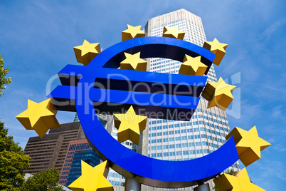 Euro-Zeichen in Frankfurt
