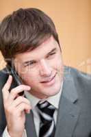 businessman talking on phone