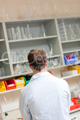 male scientist thinking