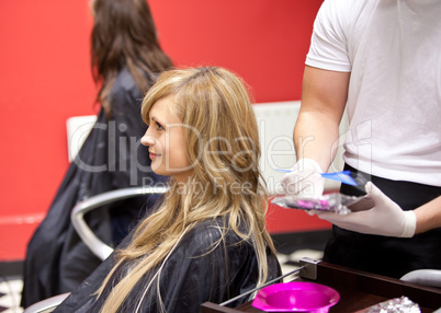 woman in a hairdressing salon