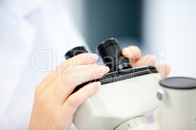 Close-up of a female scientist