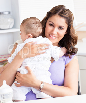 young mother with baby