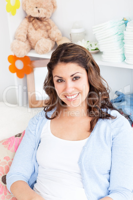 Smiling young mother