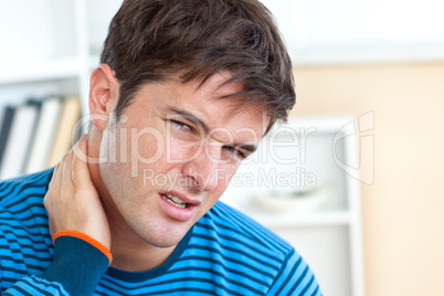 man having a neckhache