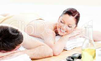 couple receiving a back massage