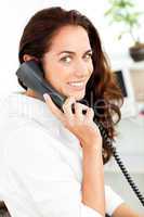 businesswoman talking on phone