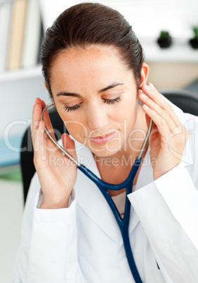 doctor using a stethoscope