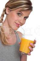 Healthy lifestyle series - Woman with orange juice