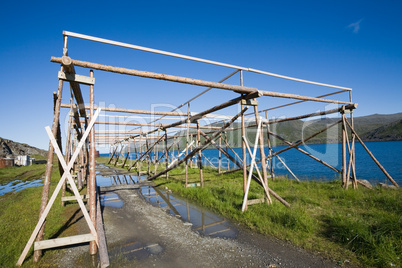 Construction for drying fishing nets
