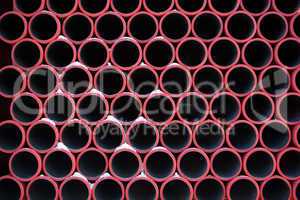 red pipes pattern