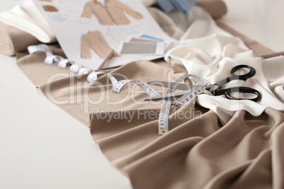 Fashion designer studio with professional equipment