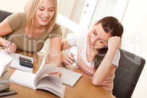 Student series - Two girls studying together