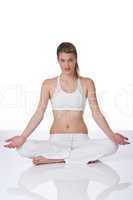 Fitness - Young woman in yoga position