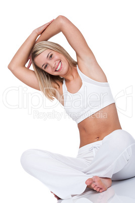 Fitness series - Young woman exercising