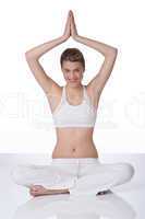 Fitness - Young woman in yoga position