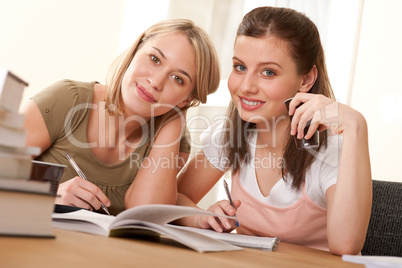 Student series - Two students studying home