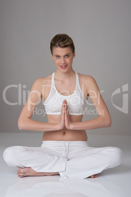 Fitness - Young woman in yoga position