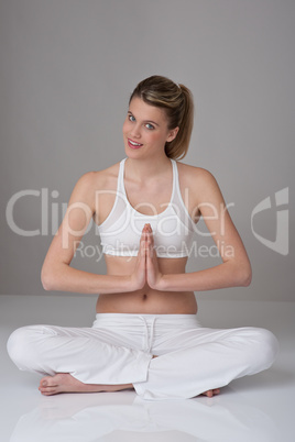 Fitness - Young woman in yoga position