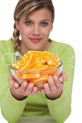 Healthy lifestyle series - Woman with oranges