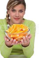 Healthy lifestyle series - Woman with oranges