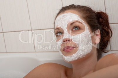 Body care series - Woman with facial mask