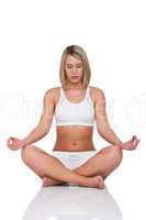 Fitness series - Blond woman in yoga position