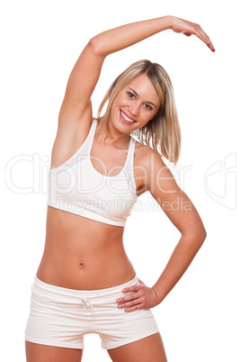 Fitness series - Young blond woman exercising