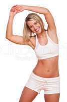 Fitness series - Young blond woman exercising