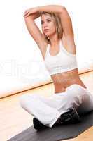 Fitness series - Blond young woman exercising