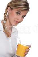 Healthy lifestyle series - Woman with glass of  orange juice