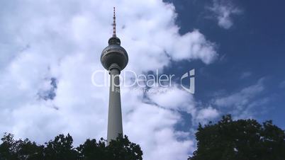 Berlin - TV Tower with Waving Trees