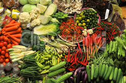 fresh vegetables at the market