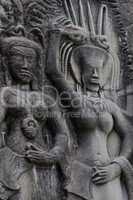 stone carvings in angkor wat