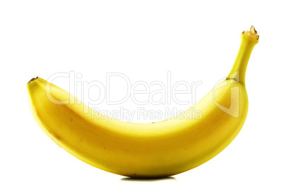 eine banane liegend seite