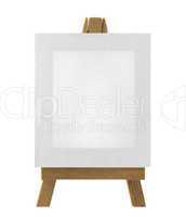 Easel with blank canvas