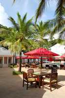 Outdoor restaurant at the luxury hotel, Phuket, Thailand