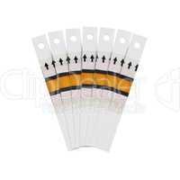 Fantail of the test strips