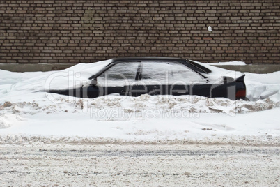 Car under snow