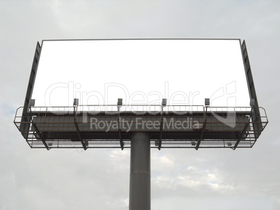 Large rusty billboard