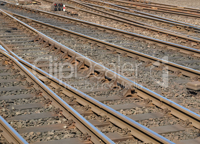 Railway railroad tracks