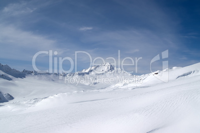 Ski resort. Slope of Elbrus