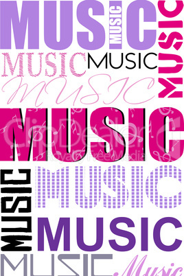 music typography
