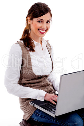 lady working on laptop