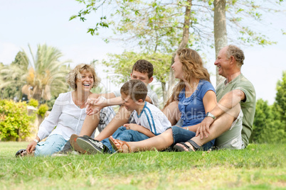 Portrait of extended family