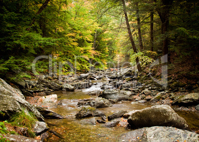 Water rushing down river