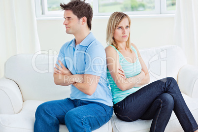 couple sulking after a conversation