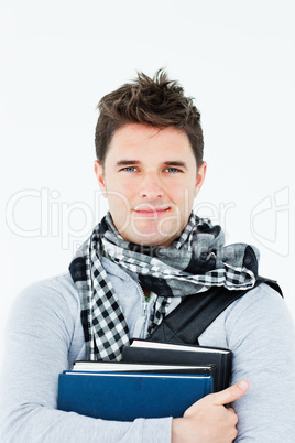 man with books