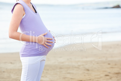 Pregnant smiling woman