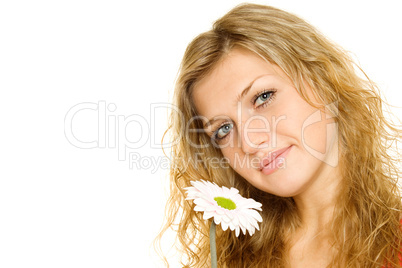 Woman with flower