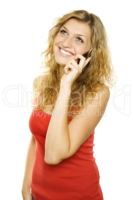 Young woman on phone